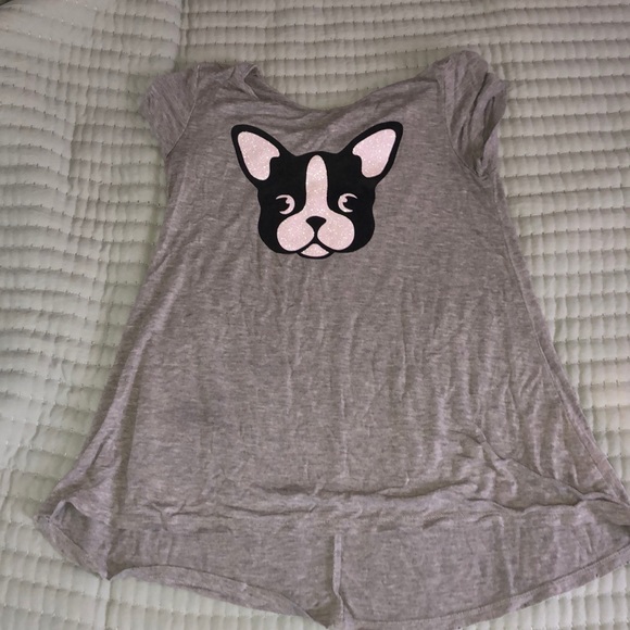 Gray puppy shirt sleeve shirt - Picture 1 of 1